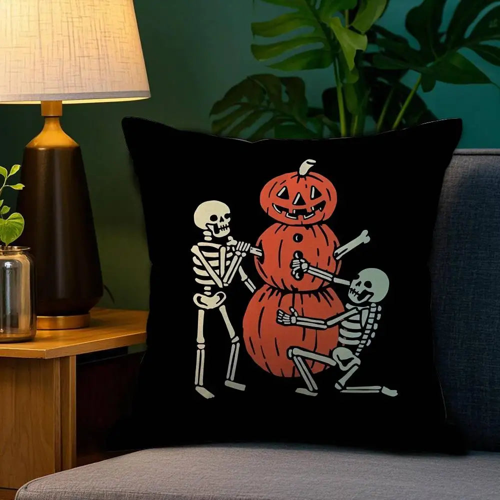 Halloween Kissenbezug – Plüsch Polyester Quadratisch – 45x45 cm