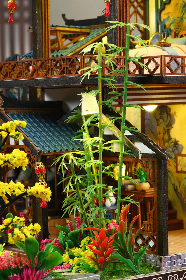 DIY Puppenhaus – Holzhandgefertigt – 26.5x19.5x27 CM