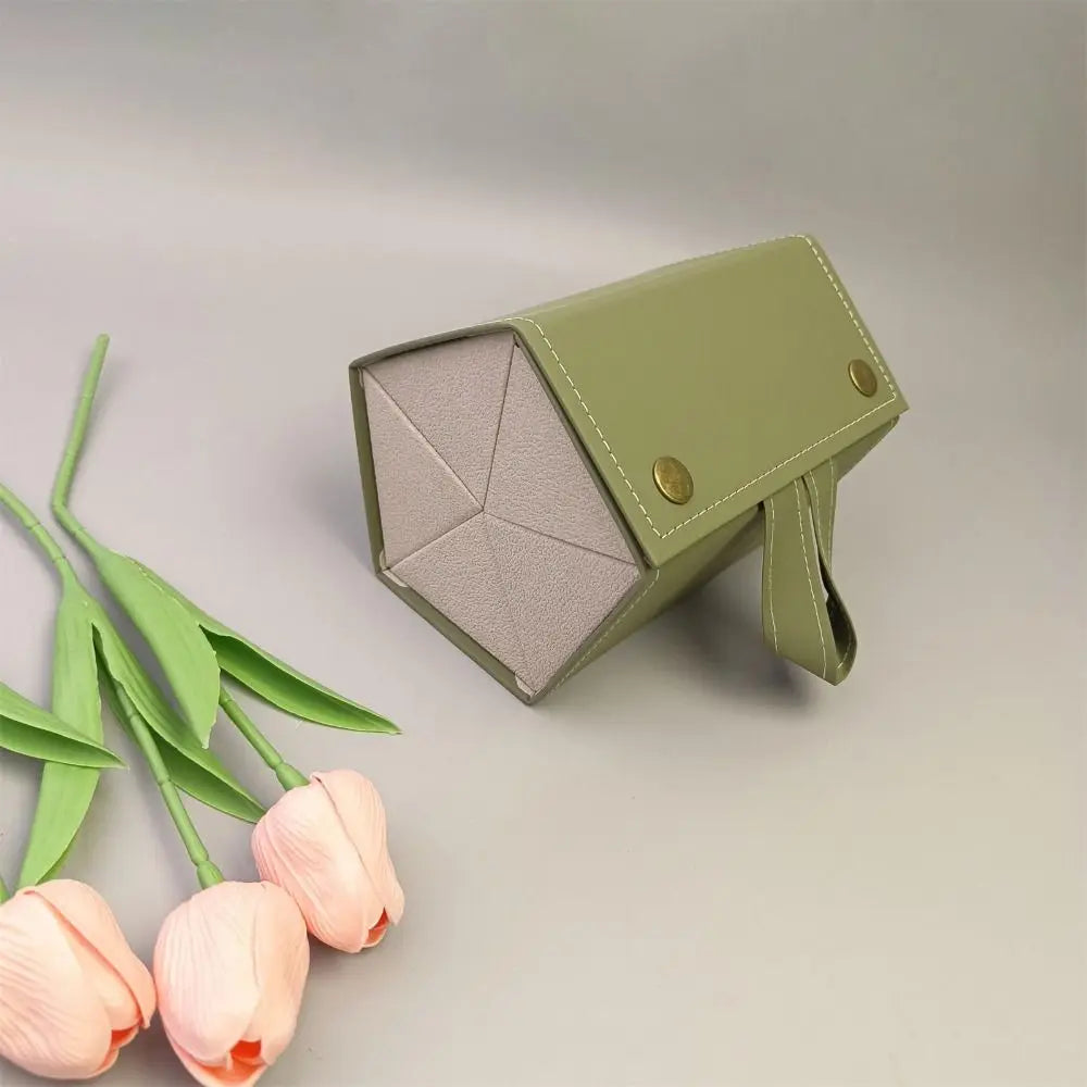 Faltbarer Brillenorganizer – PU Leder – Multi-Steckplätze