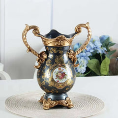 Luxus Vase aus Harz – Art Deco Design – Dunkelgrün