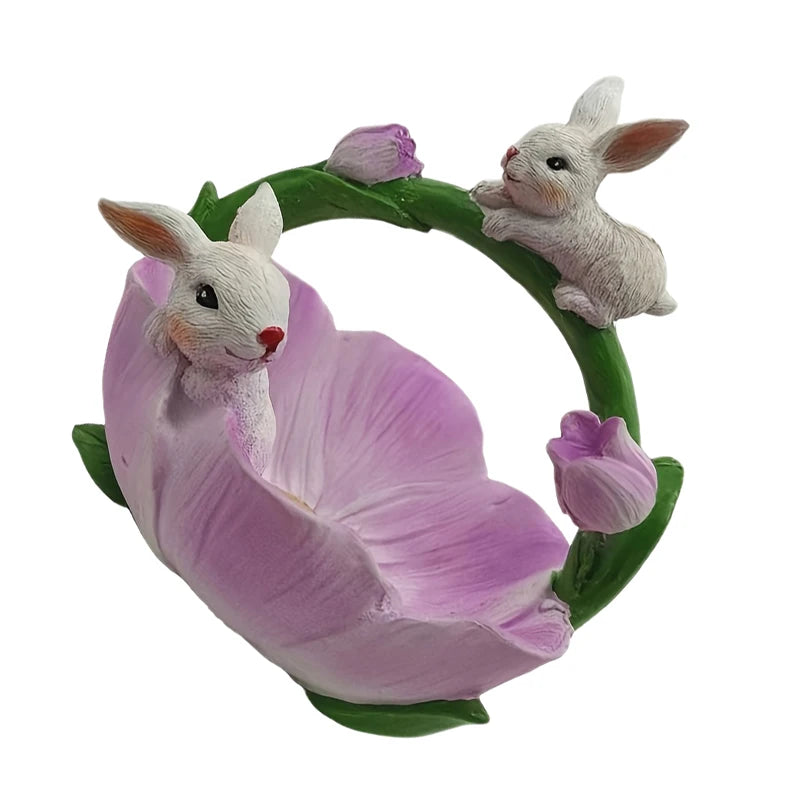 Osterhasen Schmuckschale – Modernes Harz – 15x14x16cm