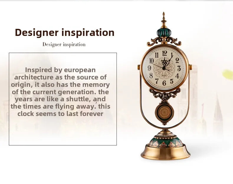 Europäische Uhr – Metall-Design – Ideal für Wohnräume