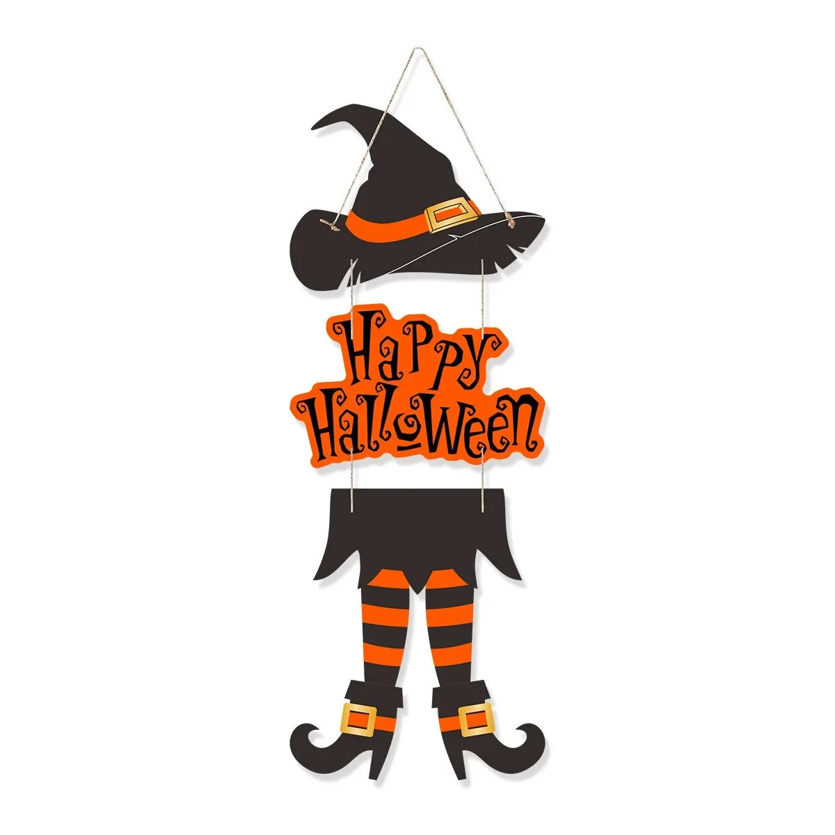 Hexenhut-Türschild – Papierkarton – Halloween-Deko