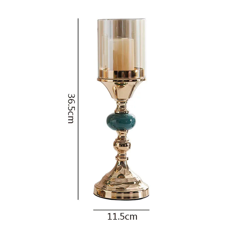 Kerzenhalter – Modernes Metall Glas – Wohn-Deko