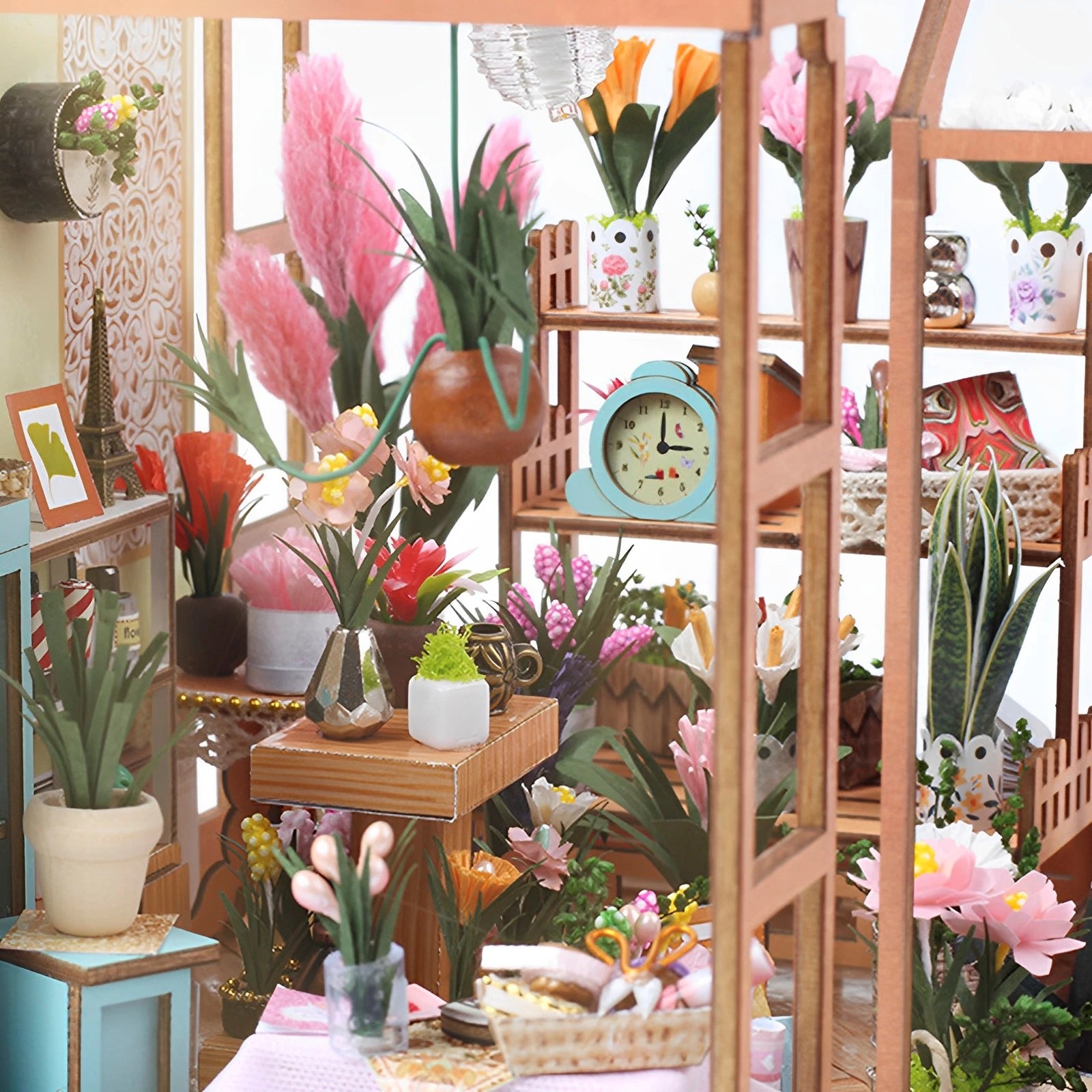 DIY Garten Puppenhaus Bausatz – Holz Pastoral – 20x18x19cm