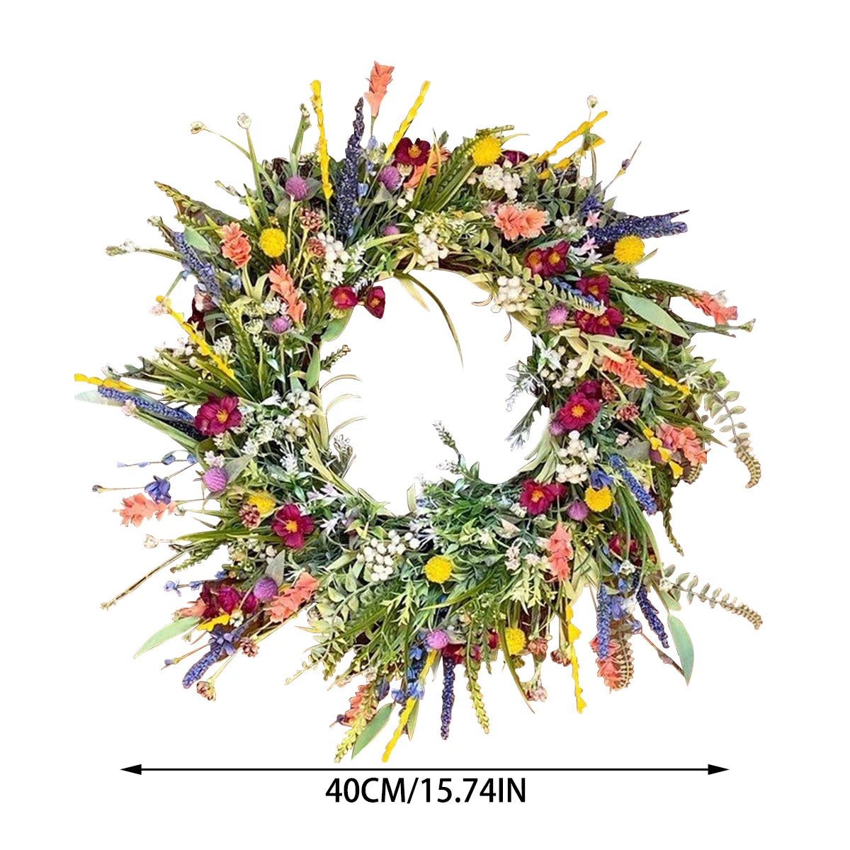 Frühlings-Wildblumenkranz – Floral 40-50cm