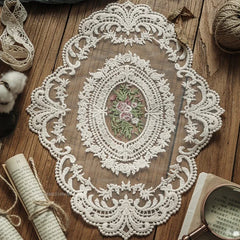 Runde Spitzentischdecke – Moderner Stil – 43x30cm