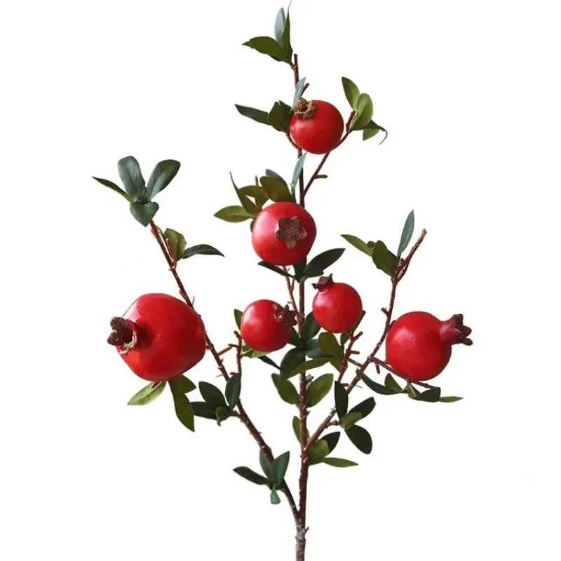 Künstlicher Granatapfel – Seide & Plastik – 80 cm Tischdeko