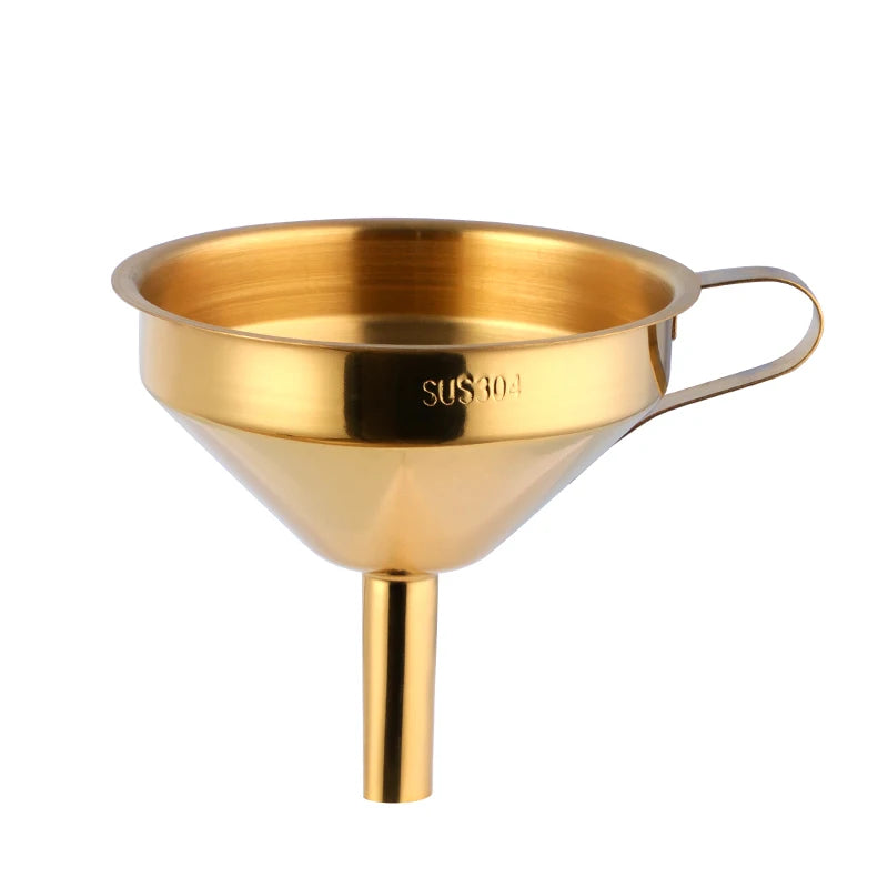 Edelstahltrichter – Gold Design – Abnehmbarer Filter