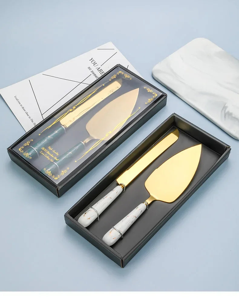 Edelstahl Kuchenschaufel – Keramikgriff, Luxuriöses Design