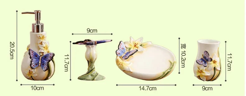 Keramik-Badezimmer-Set – Elegantes 5-teiliges Design