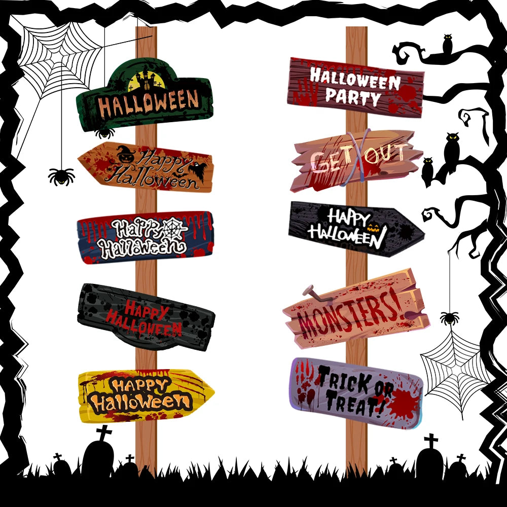 Halloween Aussenhof Schilder – Karton Dekor – Party Must-Have