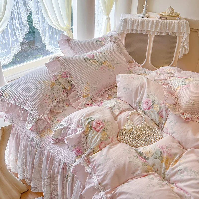 Bettbezug Set – Koreanischer Prinzessinnenstil – 100% Baumwolle