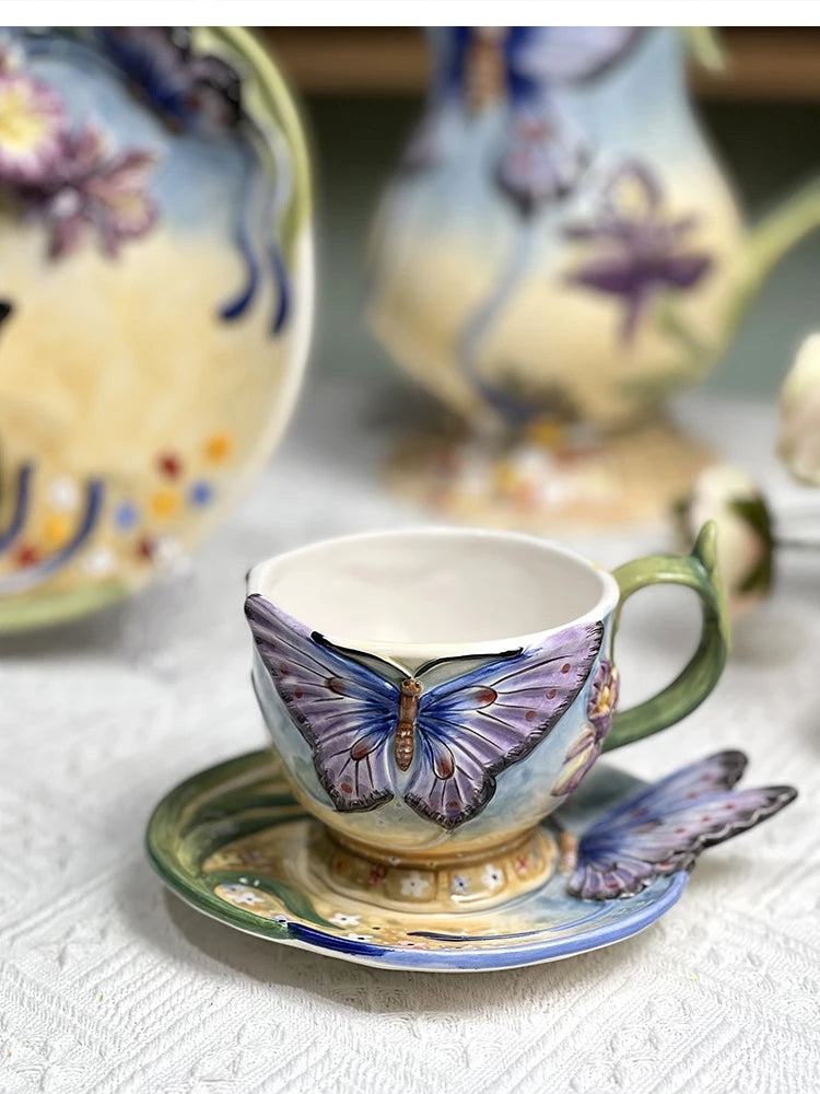 Hängende Keramikvase – Pastoralstil – Organisches Material