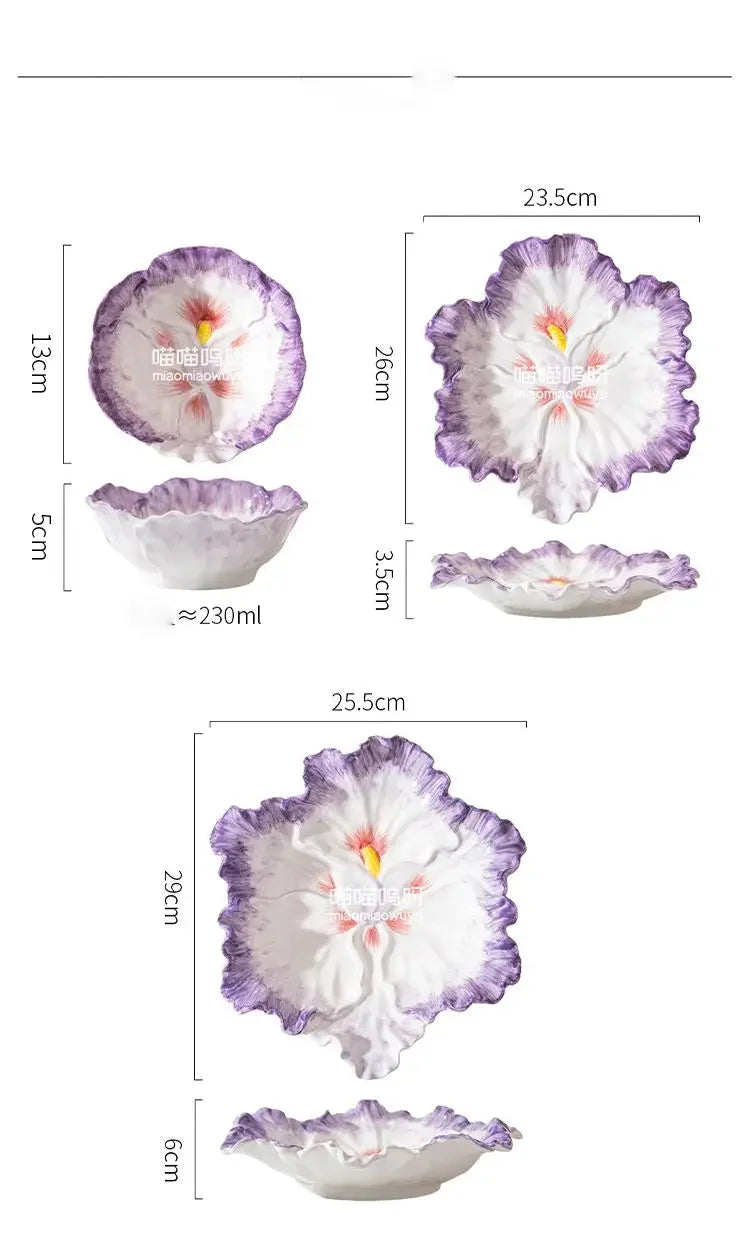 Keramik-Kohl-Plate – Nordischer Stil, 10-Zoll