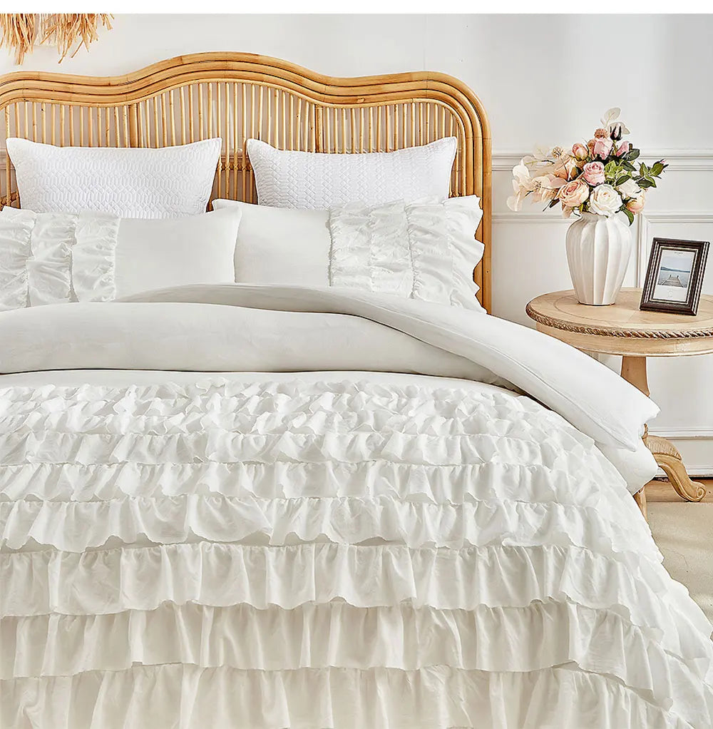 Bettdeckenbezug Set – Rüschen-Prinzessin – Verschiedene Grössen