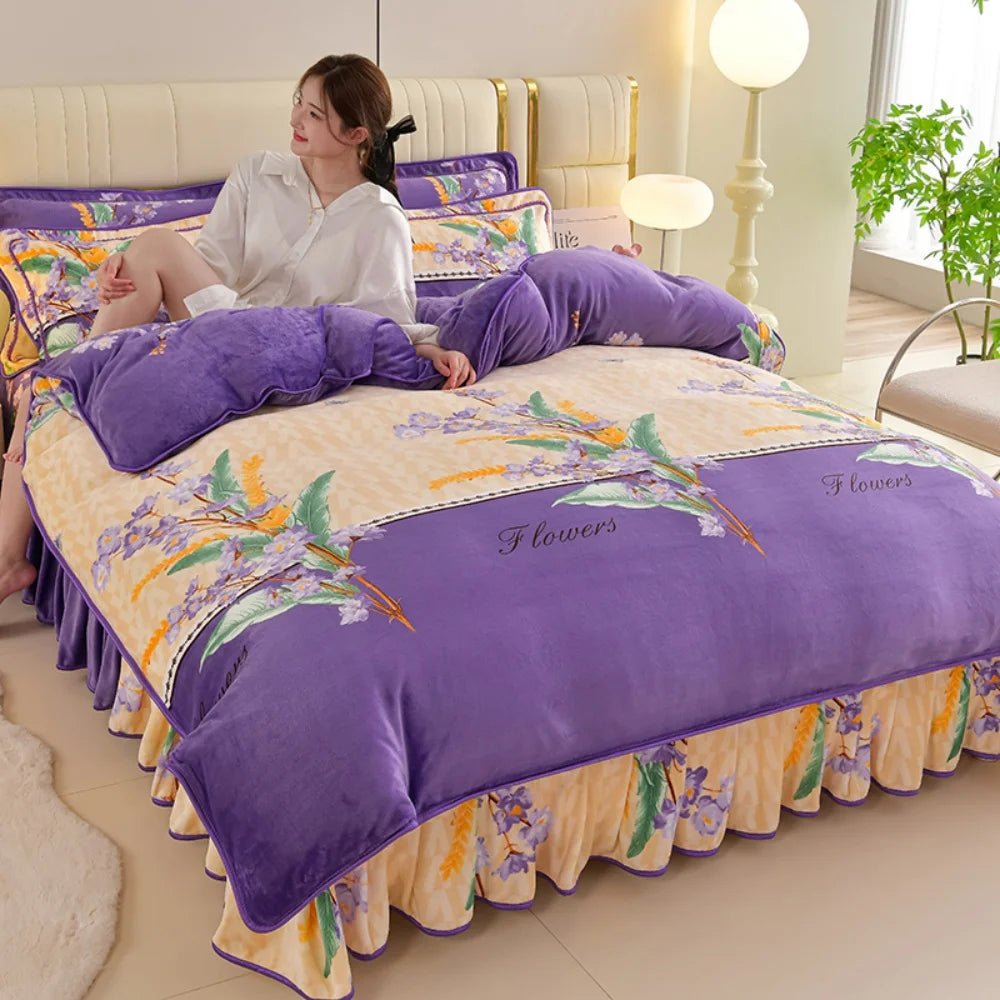 Milchvelours Bettset – Luxuriöses Fleece – Verschiedene Grössen