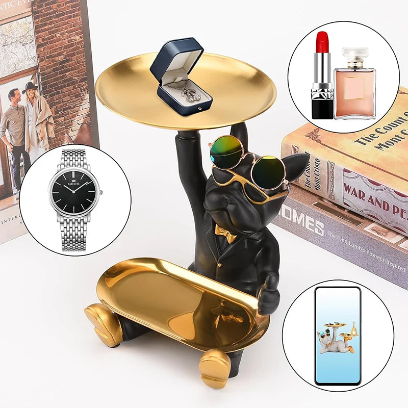 Bulldog Aufbewahrung – Resin Design für Schreibtisch