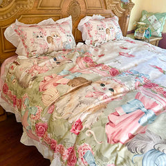 Baumwoll-Bettwäsche – Prinzessin-Stil – Twin, Queen, Double