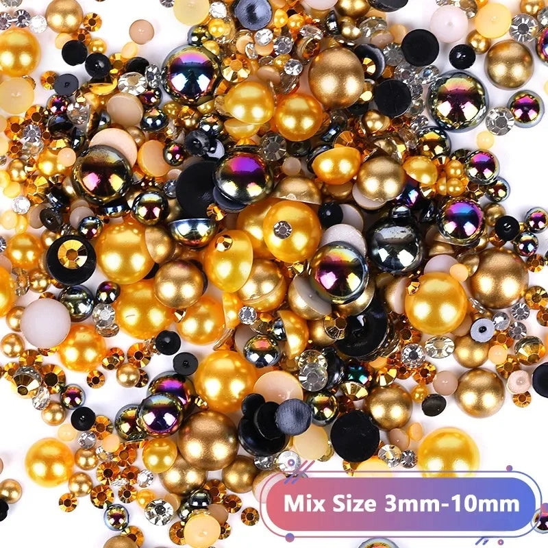 Bunte Perlharze – Elegantes Halb-Rund Design