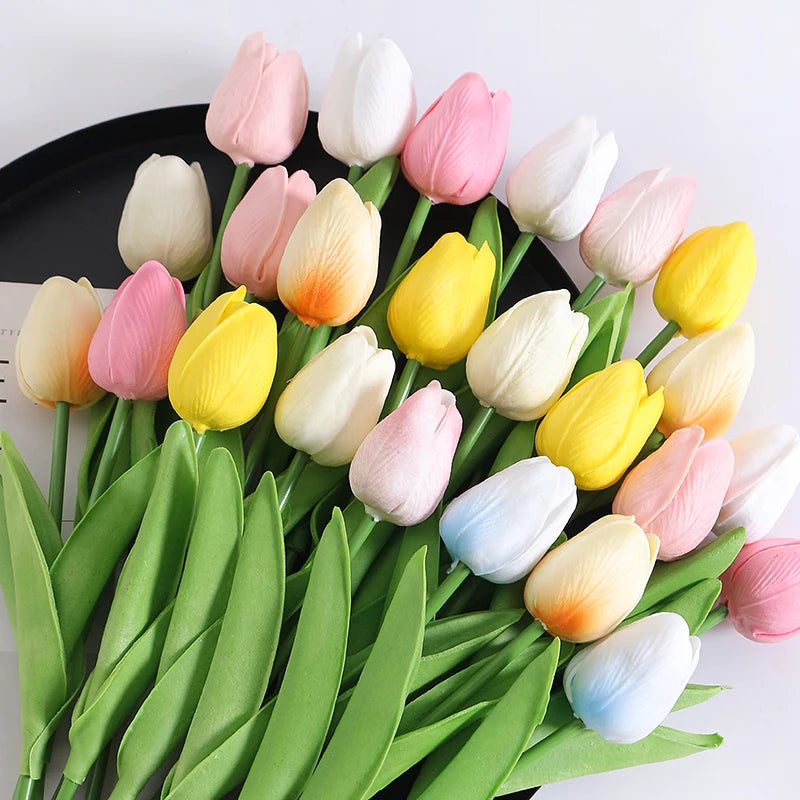 Tulpen Kunstblumenstrauss – Real Touch Schaum – Deko