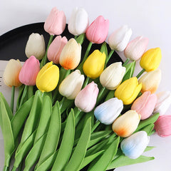 Tulpen Kunstblumenstrauss – Real Touch Schaum – Deko