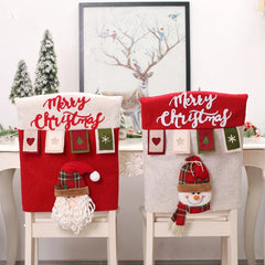Weihnachtlicher Stuhlbezug – 3D Polyester – 52x46 cm