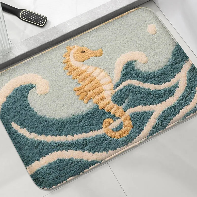 Anti-Rutsch Delfin Badematte – Modernes Gummidesign 40x60cm