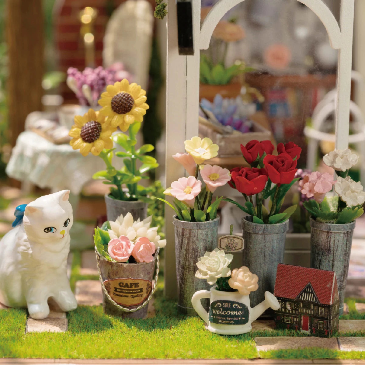 Miniatur Puppenhaus – Holz DIY Dekoration mit LED