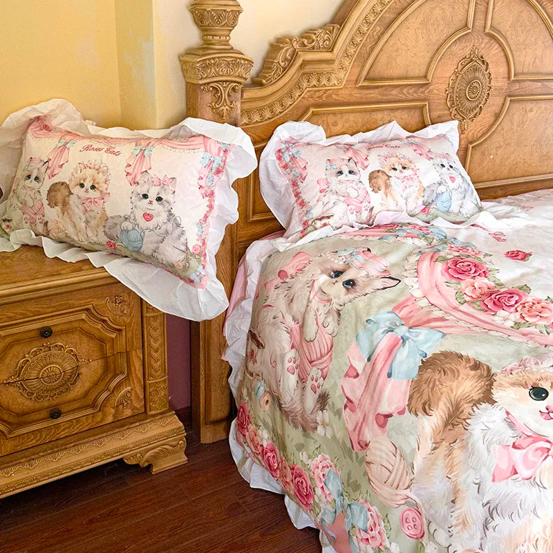 Baumwoll-Bettwäsche – Prinzessin-Stil – Twin, Queen, Double