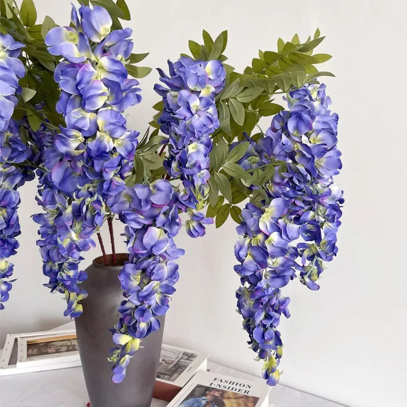 Wisteria Blumenranke – Seidenfloristik – 108cm Länge, Innenbereich