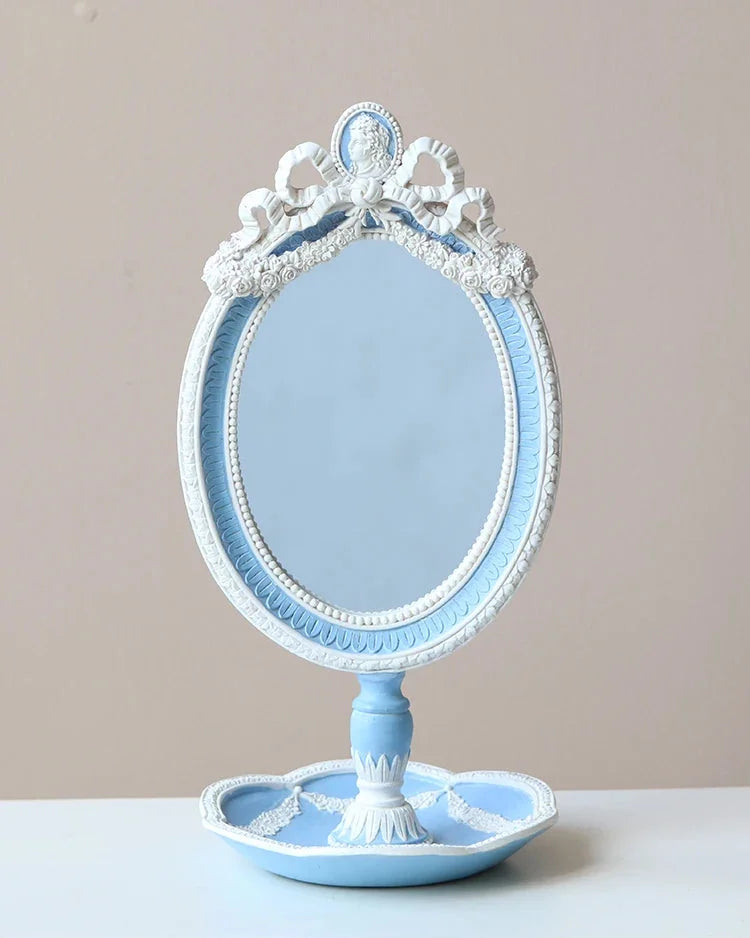 Schminkspiegel – Französisches Rokoko – 9x12cm Rund