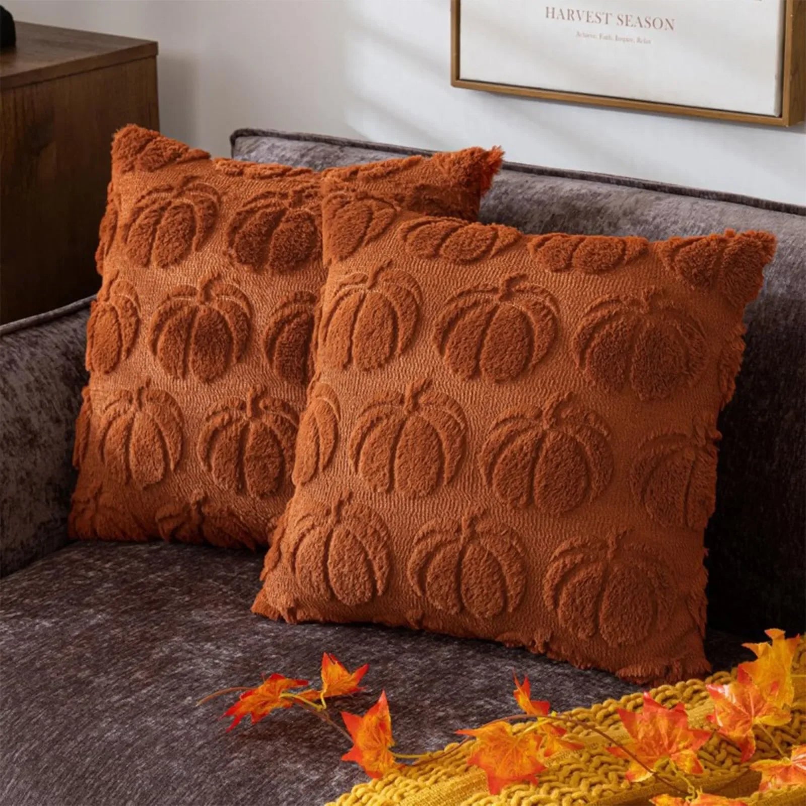 Halloween Kissenhülle – Stilvolle Strick, 100% Baumwolle – 45x45CM