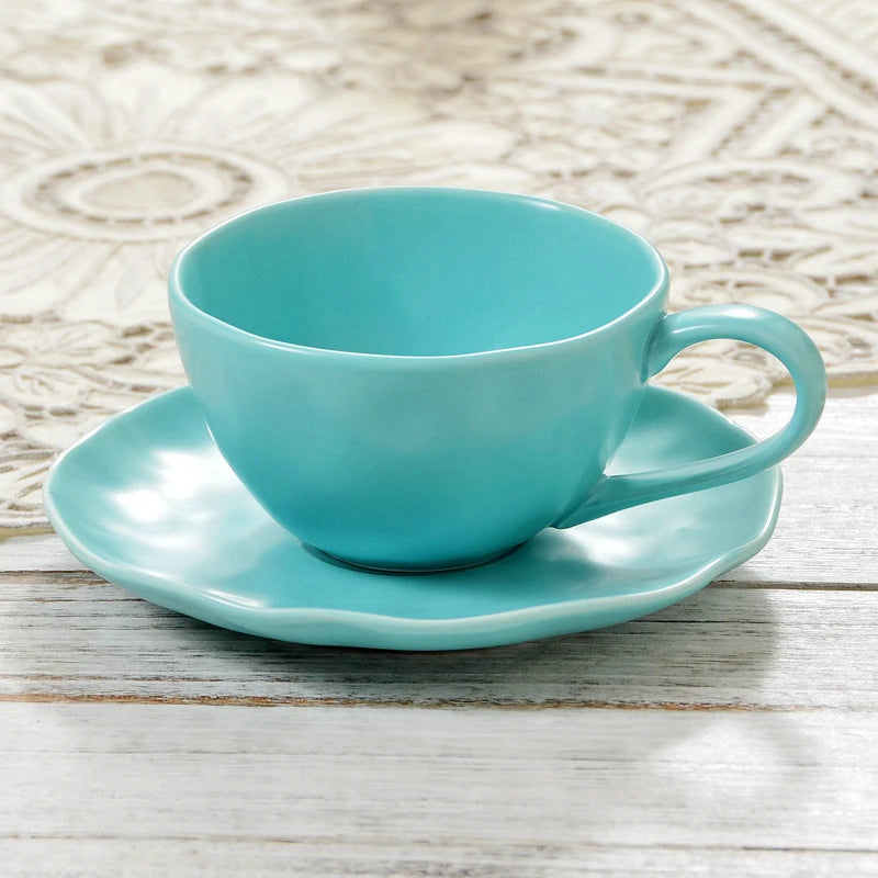 Europäisches Gold-Keramik-Kaffeeset – Elegantes Design 200ml