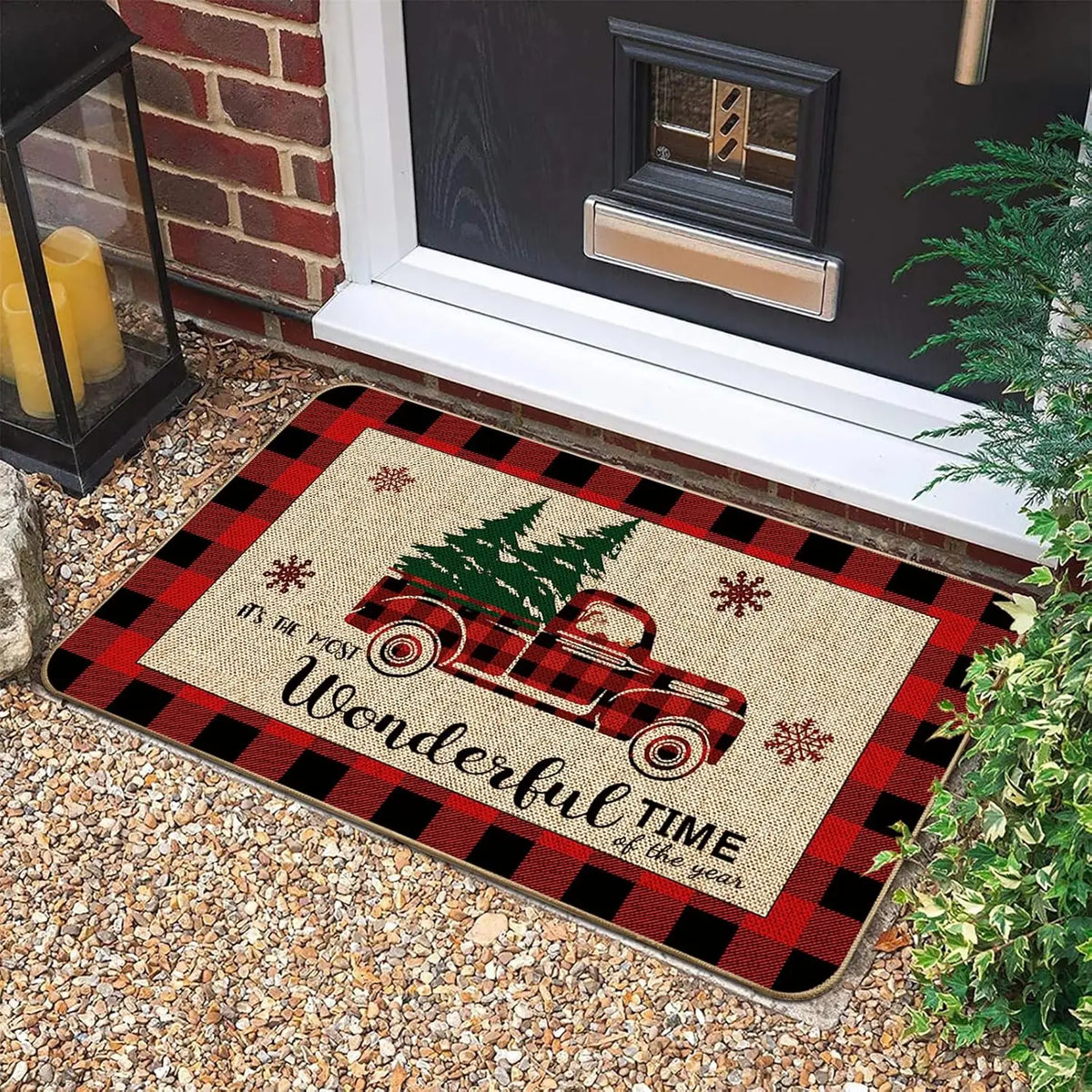 Weihnachts-Fussmatte – Moderne Polyester – 50x80 cm