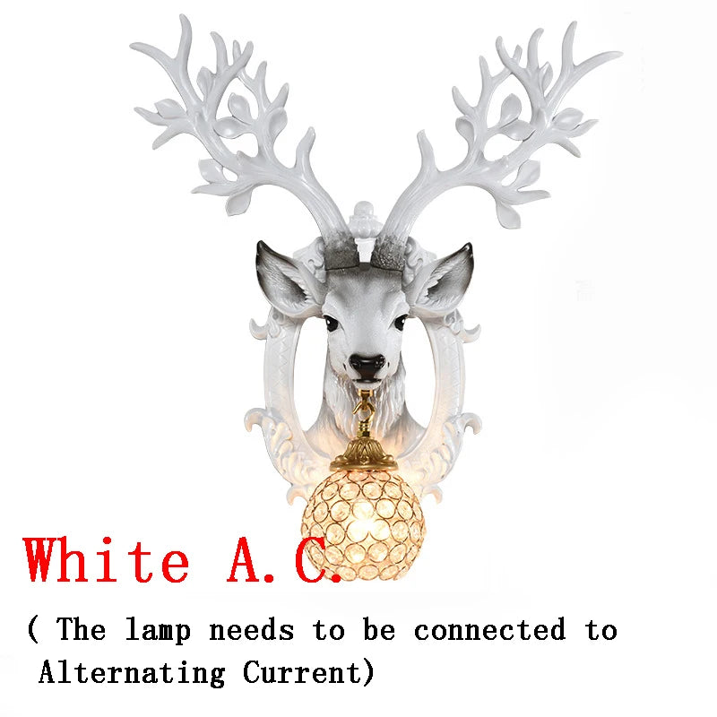 LED Wandlampe – Harz Hirsch Art Deco – Wohnzimmer