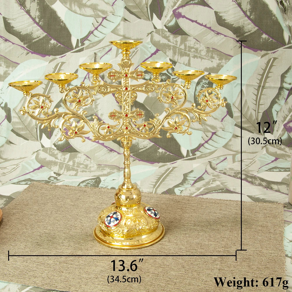 Orthodoxer Kerzenhalter - Goldlegierung - Für Zuhause