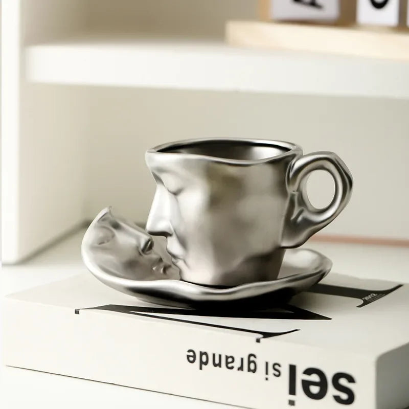Keramik Face Kiss Tasse – Porzellan Handgriff Set