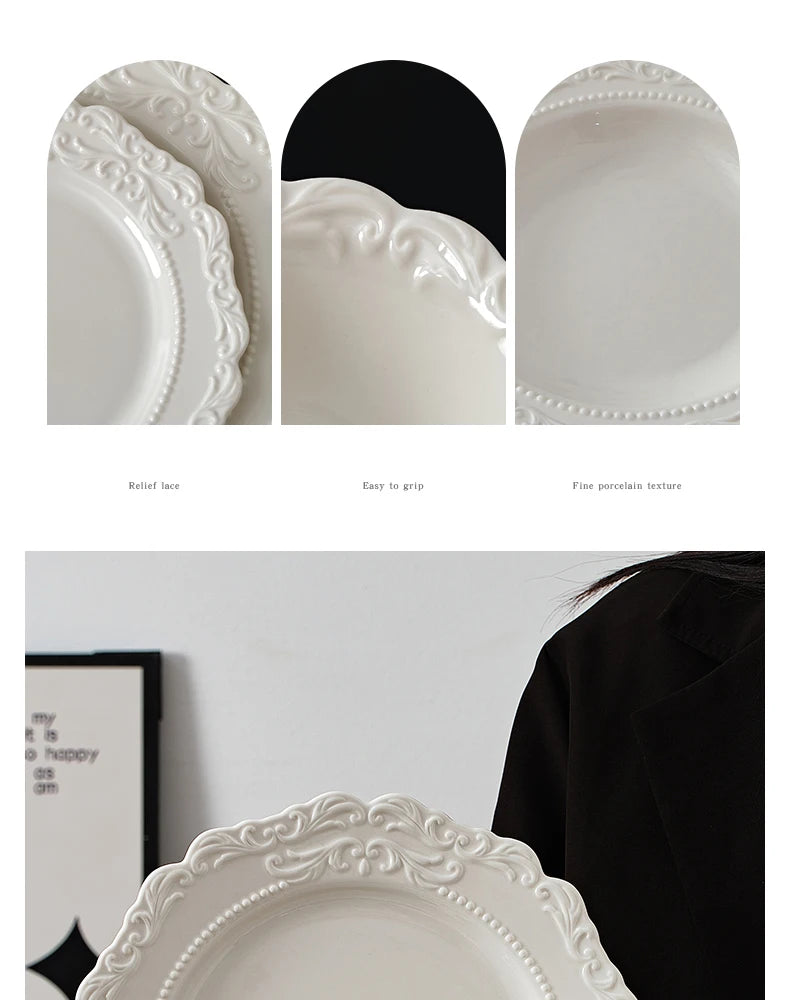 Keramik Essteller – Vintage Französisch – 8.4 Inches