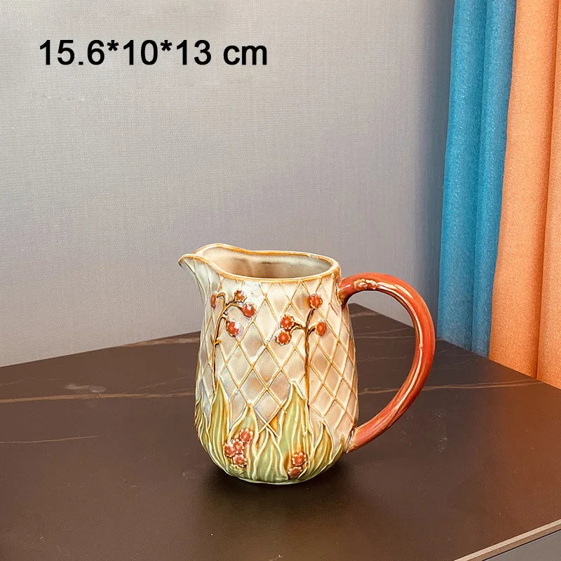 Rosen-Vase in Vogel-Form – Keramik Pastoral – M