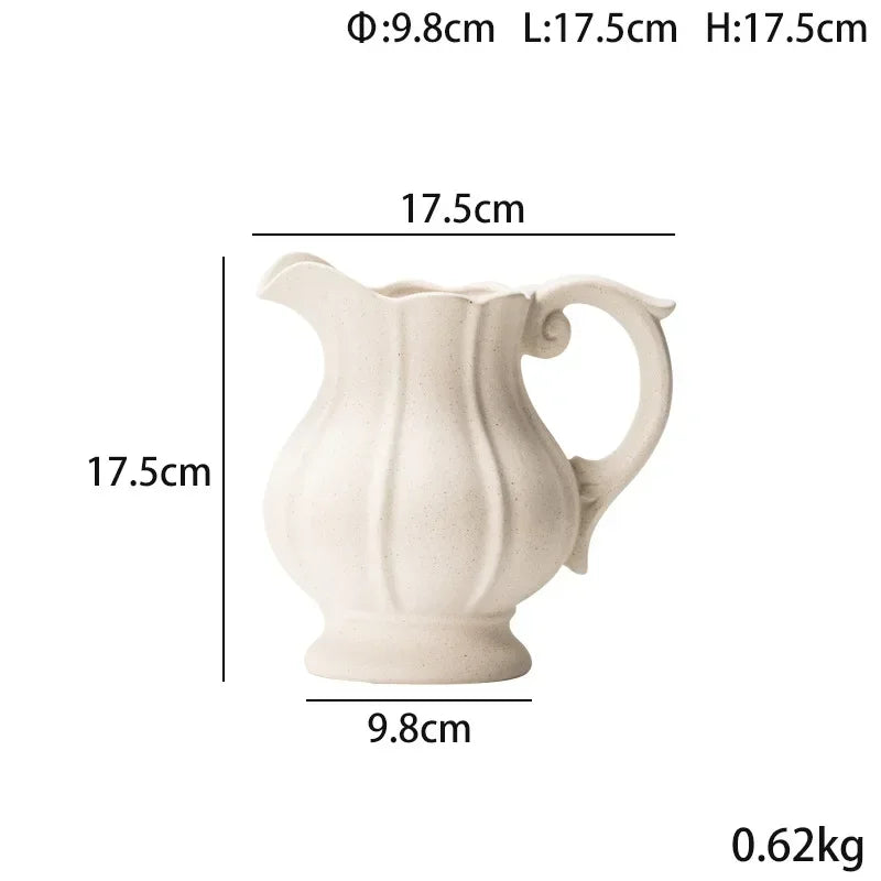 Nordische Keramikvase – Modernes Weiss Porzellan Kunst