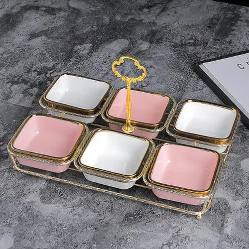 Keramik Snackplatte – Quadratisch, Stilvolle Tischdeko