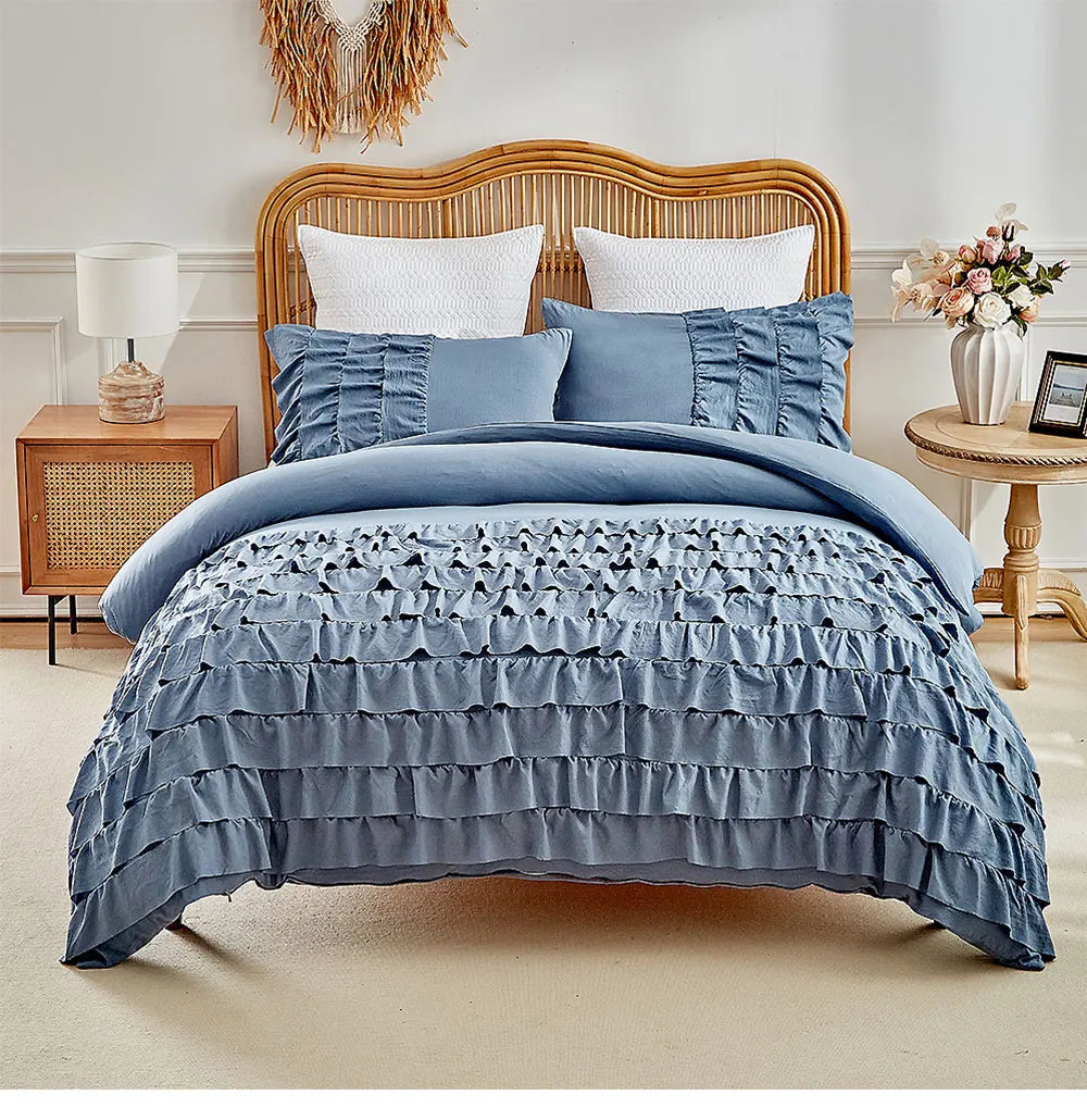 Bettdeckenbezug Set – Rüschen-Prinzessin – Verschiedene Grössen