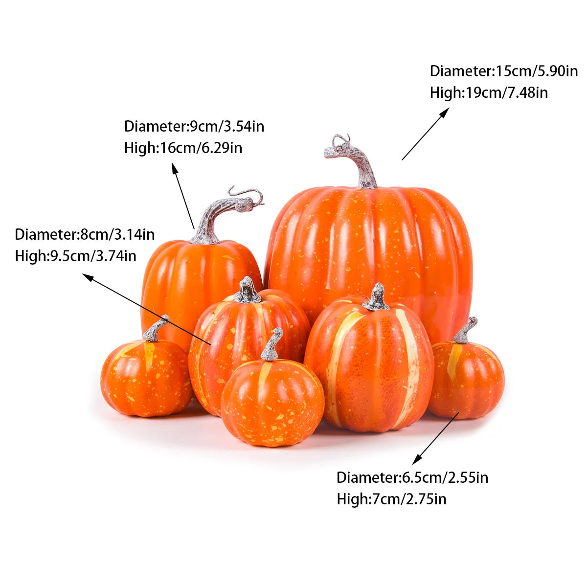 Künstliche Schaum Kürbisse – PE Material – DIY Halloween Deko