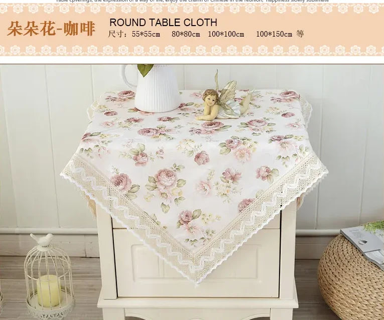 Luxus Spitzen Tischdecke – Gestrickte Florale Stickerei