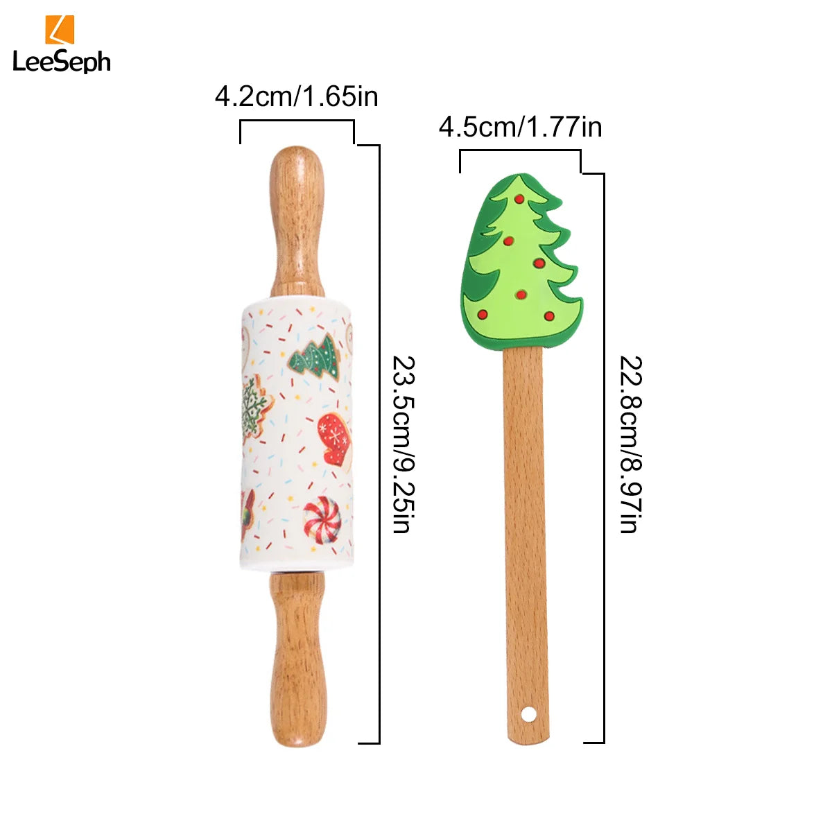 Weihnachts-Backset – Silikon & Holz – Heimküche