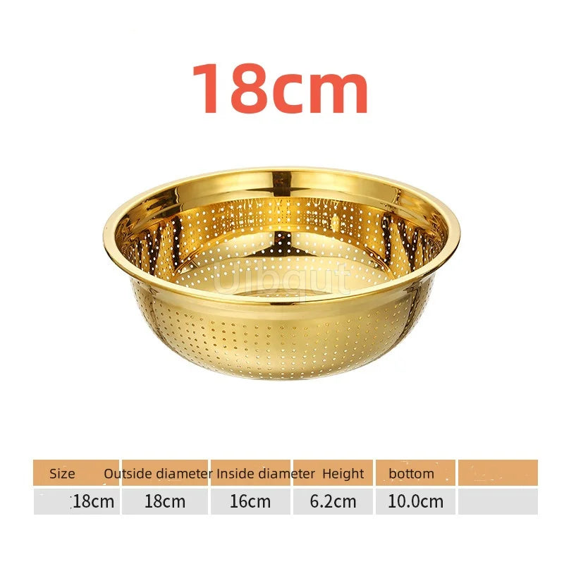 Sieb – Goldener Edelstahl – Verschiedene Grössen