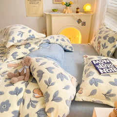 Fleece Bettwäsche – Winter Coral Flanell – 200x230cm