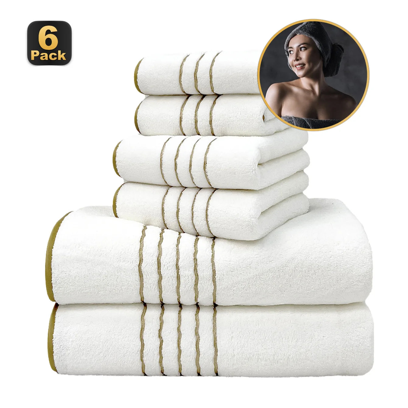 Velour Handtuchset – Sanft, Schnell Trocknend – 70x140 cm