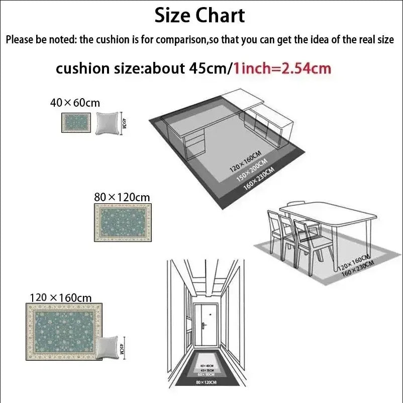 Florale Küchenbodenmatte – Diatomit Cartoon – 60x120CM